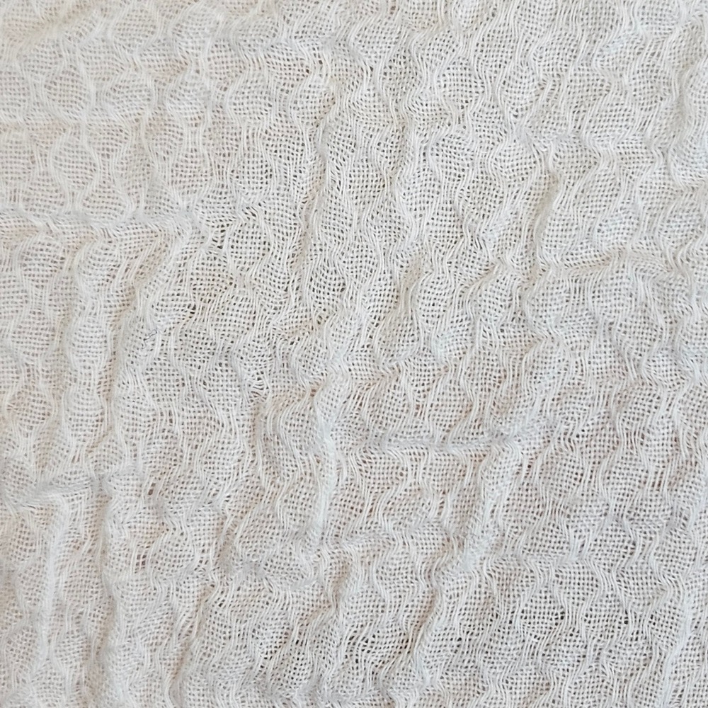 Millibon USA White Short Sleeve V-Neck With Hood Crochet Lace Detail‎ Size Small - Picture 5 of 8